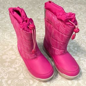 Lands End Pink girls snow boots